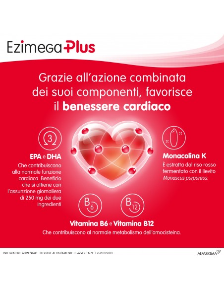 Integratore Per Cuore Ezimega Plus 20 Capsule Molli