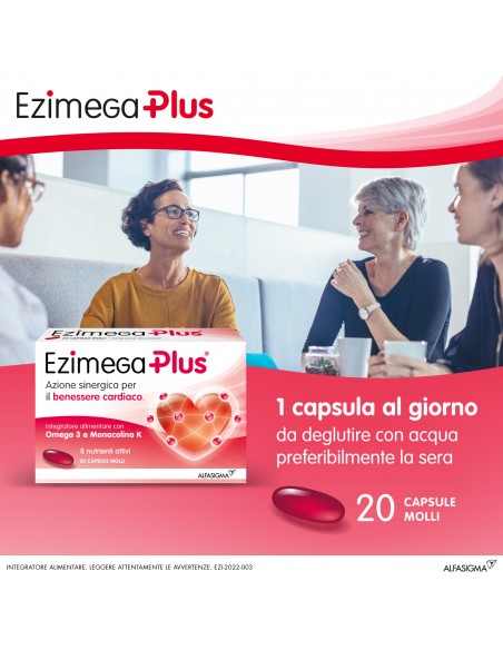 Integratore Per Cuore Ezimega Plus 20 Capsule Molli