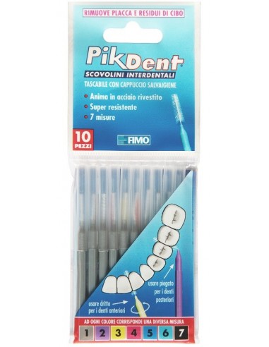 Pikdent Stuzzicolino 1 Grigio 10 Pezzi