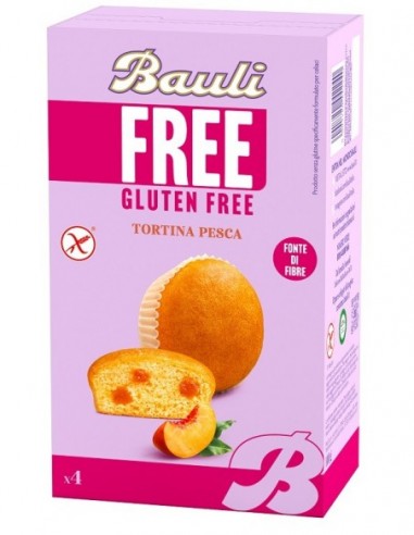 Bauli Free Tortina Pesca 4 Pezzi Da 35 G