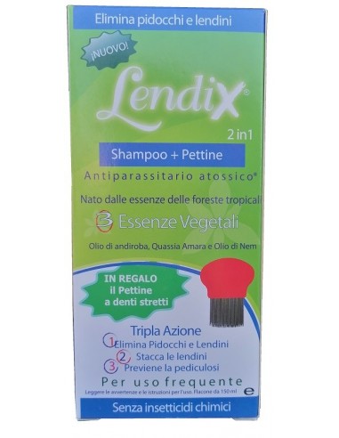 Lendix shampoo plus 150 ml + pettine...