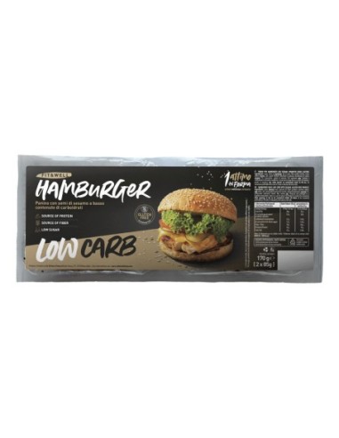 Low carb bun sesamo 2 pezzi da 85 g