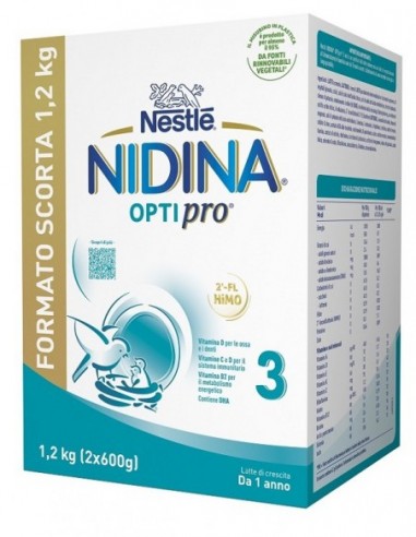 Nidina optipro 3 polvere 2 pezzi da...