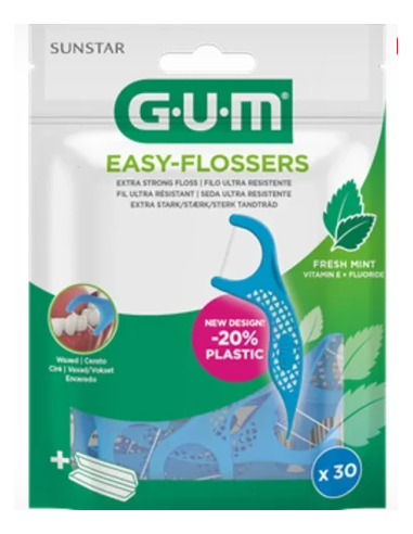 Gum Easy Flossers Forcella 30 Pezzi New