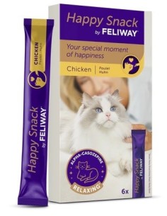 Feliway happy snack chicken...