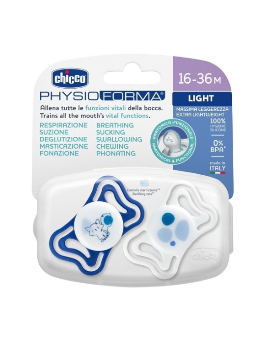 Chicco succhietto light blu silicone...