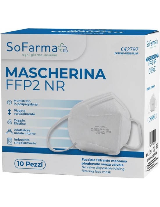 Mascherina ffp2 bianca 10 pezzi...