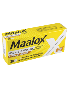Maalox*30cpr mast 400mg+400mg