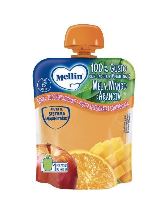 Mellin Pouch Arancia Mango 90 G