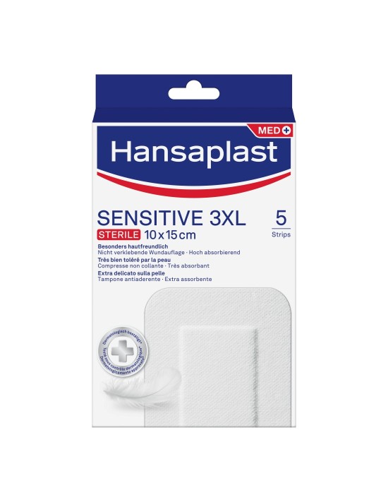 Hansaplast Sensitive 3 Xl 10x15 cm 5...