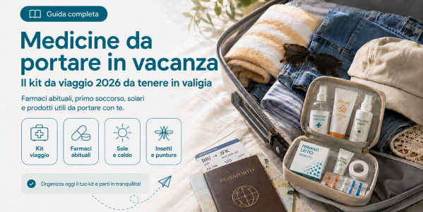 Medicine da portare in vacanza: il kit da viaggio 2026 da tenere in valigia