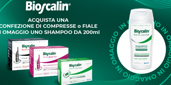 Bioscalin in promozione: in omaggio per te shampoo 200ml