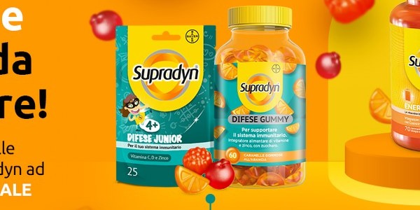 Con le gommose Supradyn aumenti le difese immunitarie e l'energia quotidiana